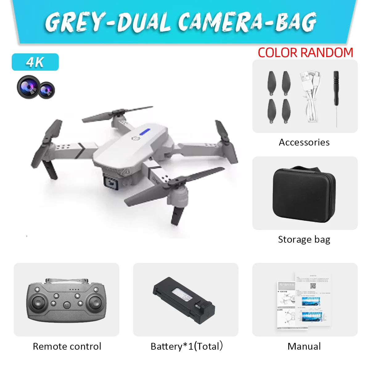 2024 New E88 Pro WIFI FPV Drone Wide Angle HD 4K