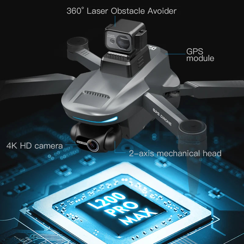 L200 PRO MAX Drone 4K Professional 2-Axis