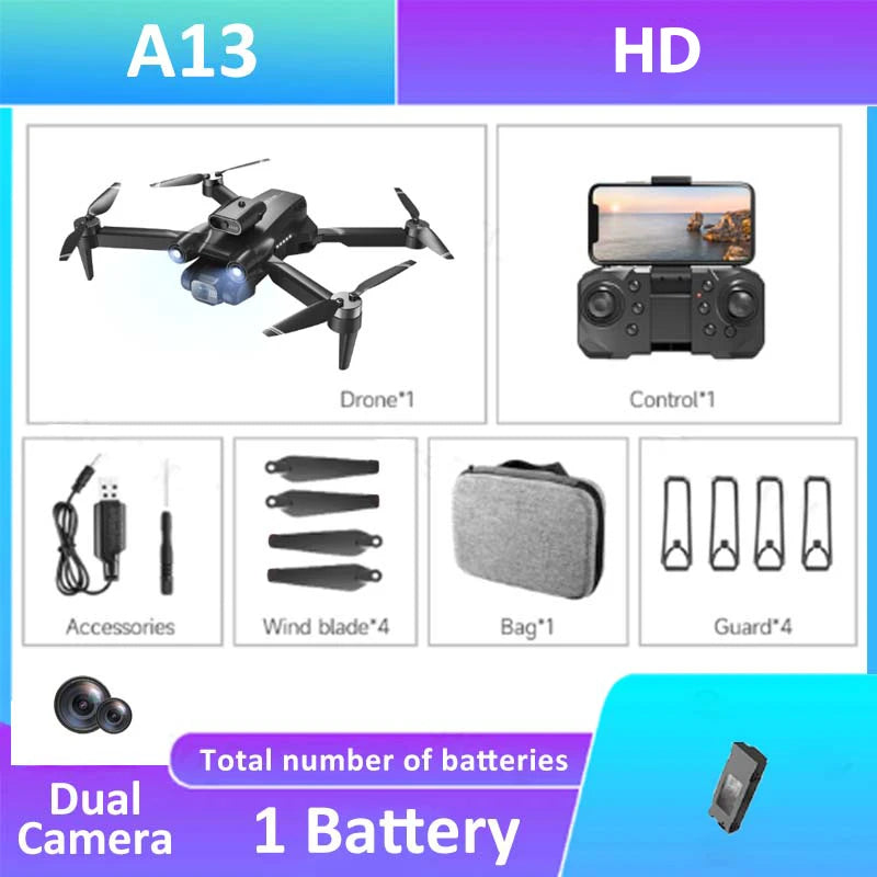 A13 Drone Dual Camera Mini HD Aerial