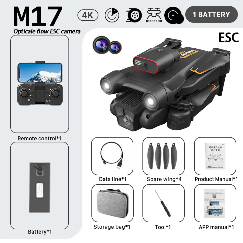 M17 RC Drone Profesional Dual HD Camera