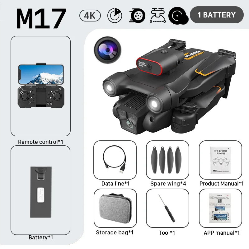 M17 RC Drone Profesional Dual HD Camera